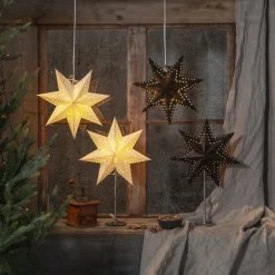 Bobo bordlampe, hvid, papirstjerne, højde 51 cm, E14