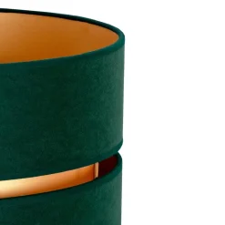 Bordlampe Duo, grøn/guld, højde 50 cm