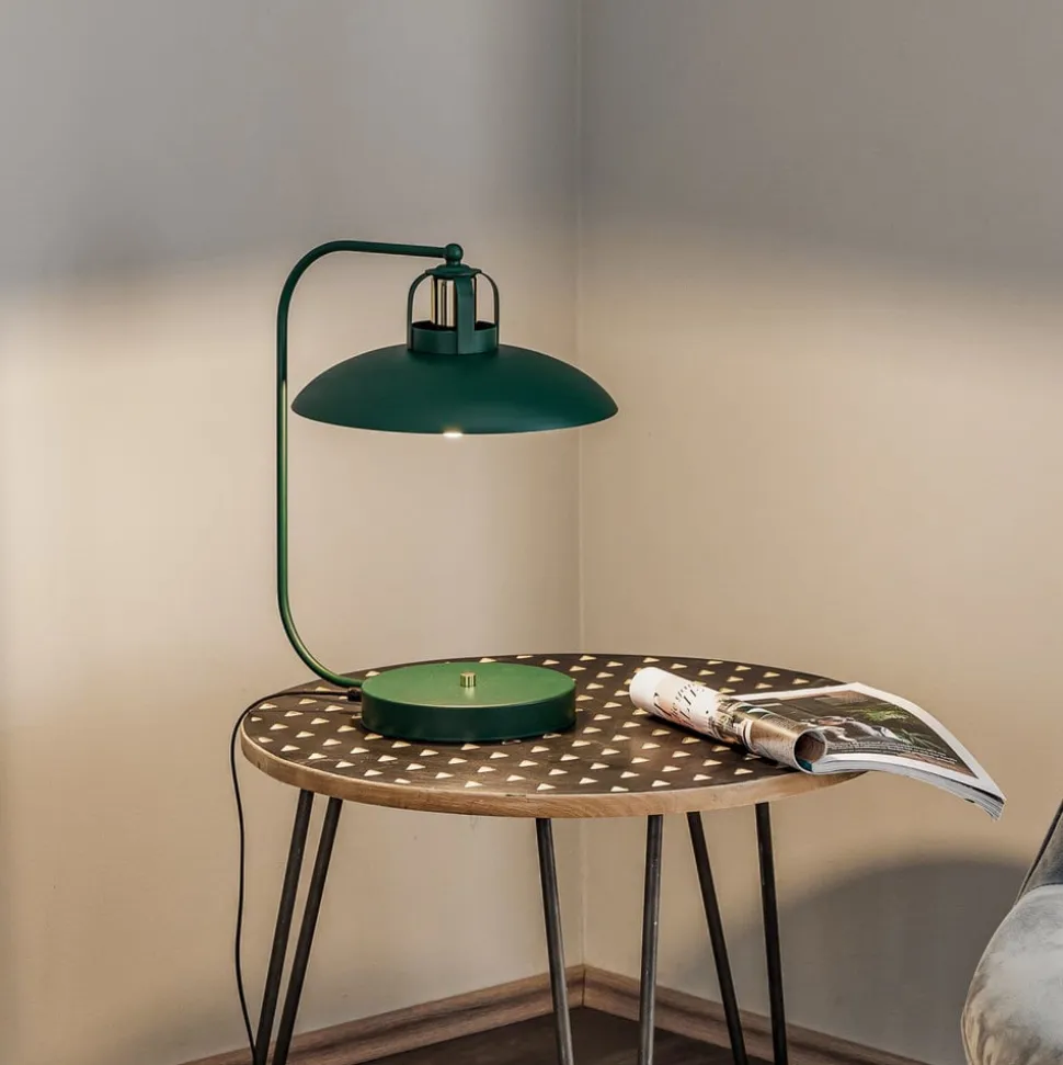Bordlampe Felix, grøn/guld