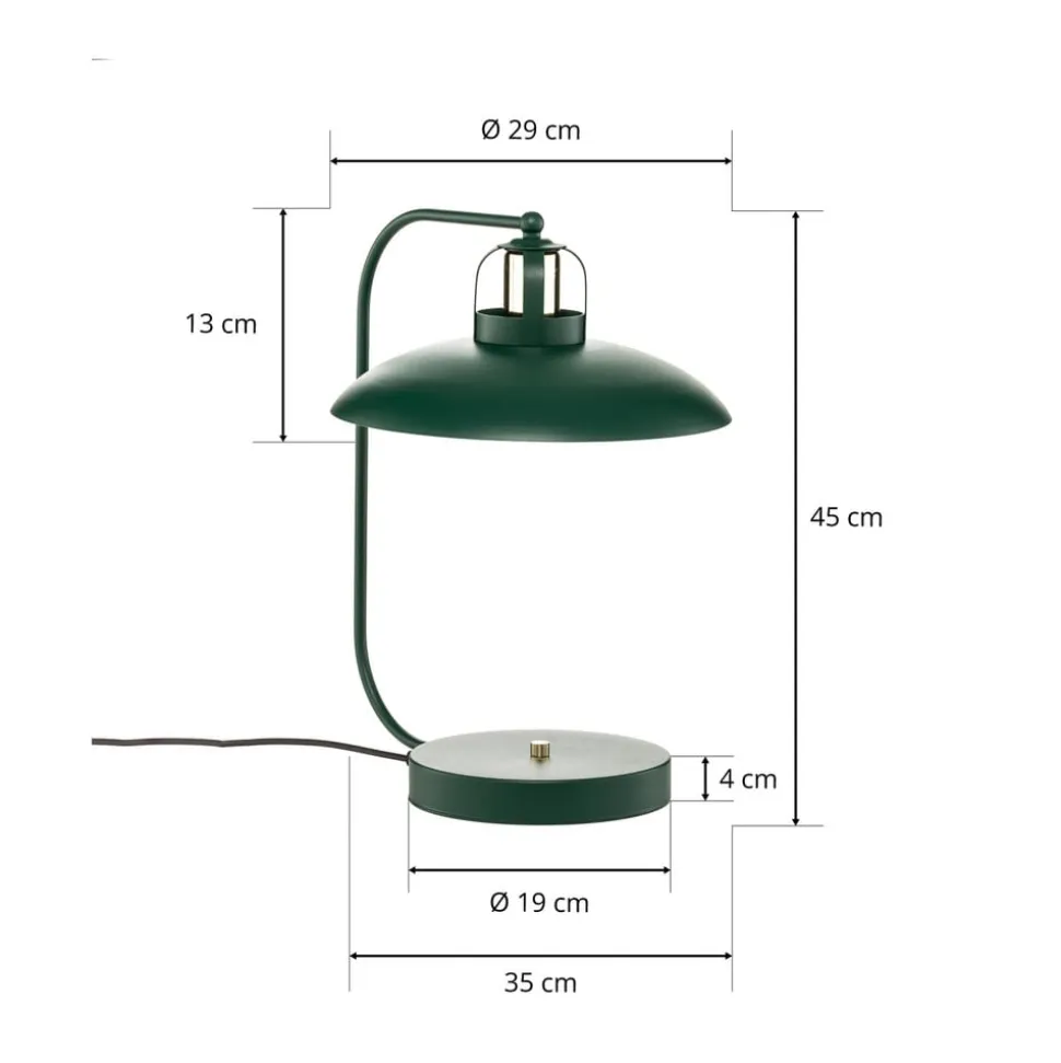 Bordlampe Felix, grøn/guld