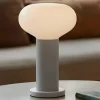 Bordlampe Flo, grå, Ø 19 cm, glas