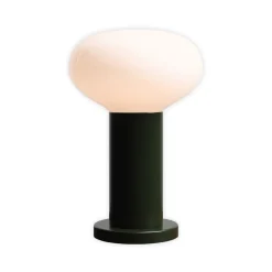 Bordlampe Flo, grøn, Ø 19 cm, glas