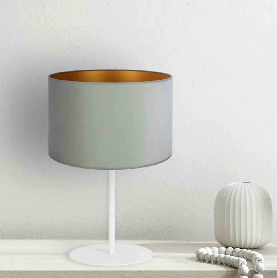 Bordlampe Golden Roller højde 30 cm mintgrøn/guld