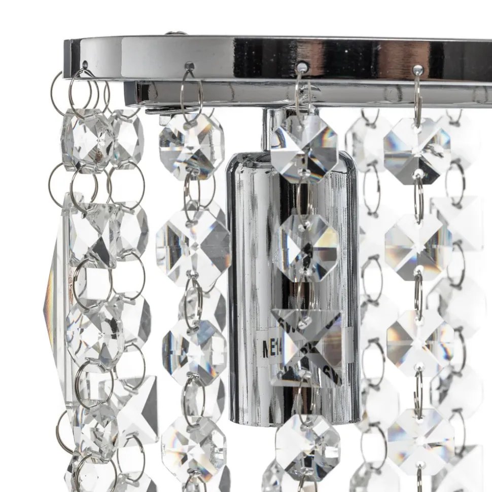 Bordlampe Laila med krystalophæng, 2 lyskilder