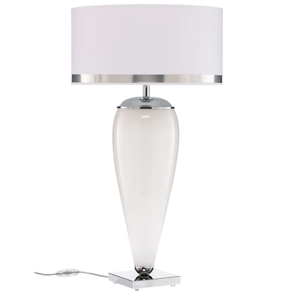 Bordlampe Lund, hvid/opal, højde 70 cm
