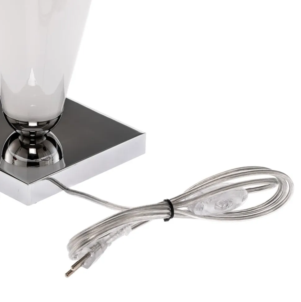 Bordlampe Lund, hvid/opal, højde 70 cm
