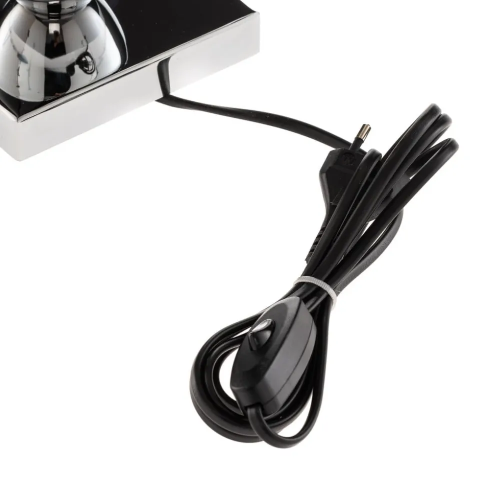 Bordlampe Lund, sort/hvid, højde 60 cm, tekstil