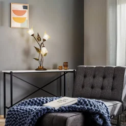 Bordlampe Miranda med 3 lyskilder, bronze