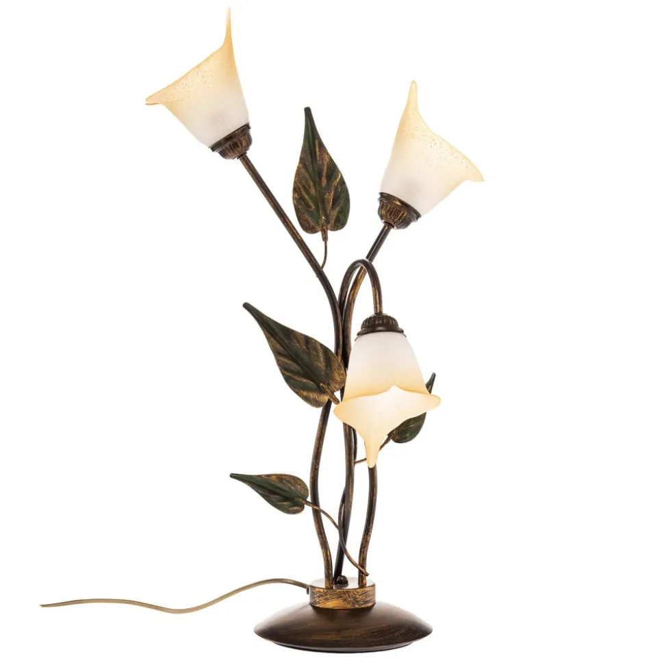 Bordlampe Miranda med 3 lyskilder, bronze