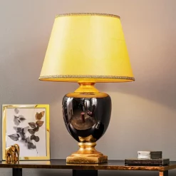 Bordlampe Mozart i spejlet grå/guld