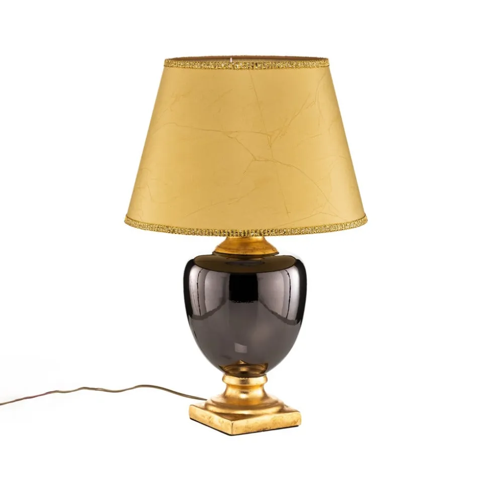Bordlampe Mozart i spejlet grå/guld