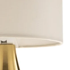 Bordlampe Ottone med tekstilskærm, messing