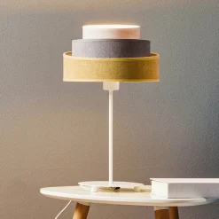 Bordlampe Pastell Trio senf/grå/lysegrå H 50 cm