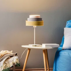Bordlampe Pastell Trio senf/grå/lysegrå H 50 cm