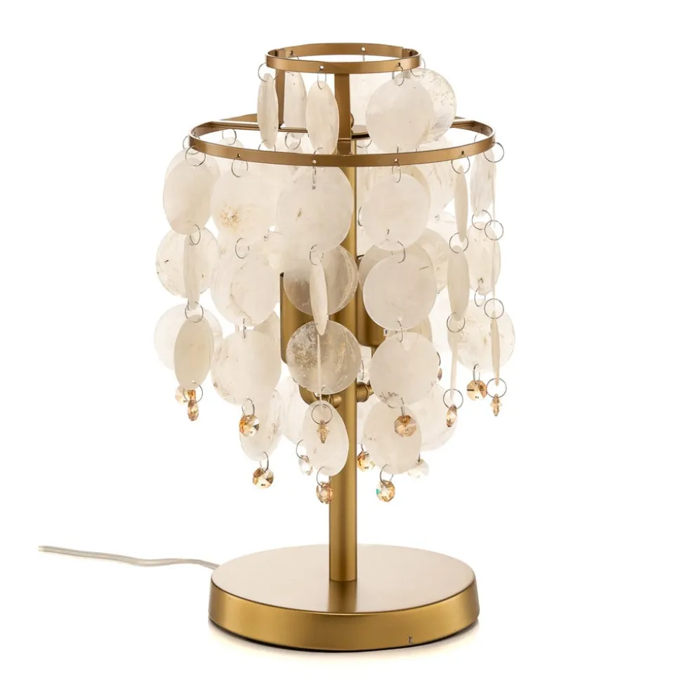 Bordlampe Ruben med perlemorskiver
