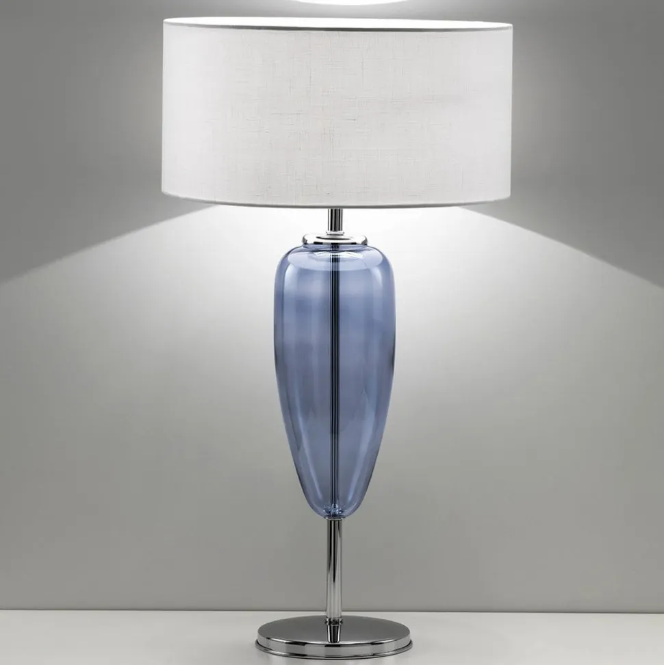 Bordlampe Show Ogiva 82 cm glaselement blå