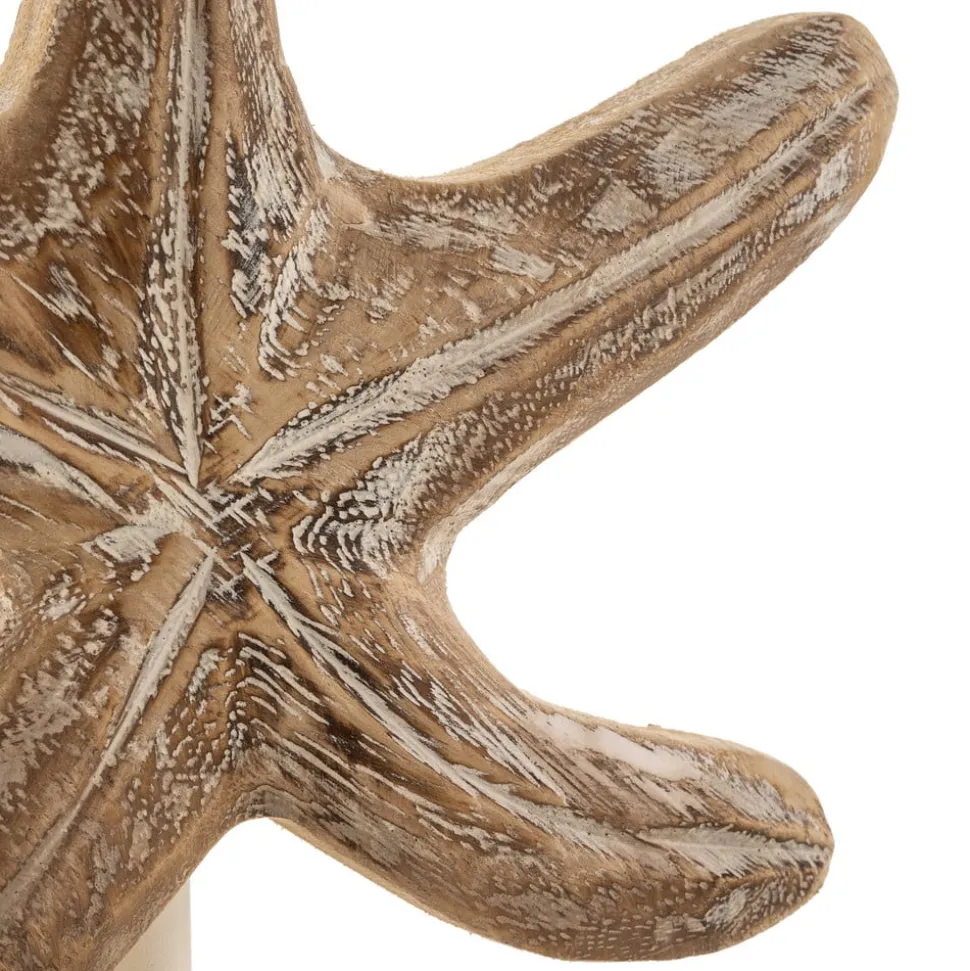 Bordlampe Stellina, stofskærm, søstjerne-dekor