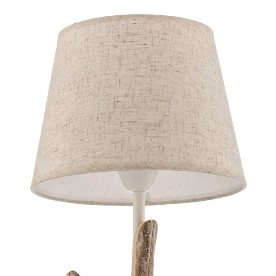 Bordlampe Stellina, stofskærm, søstjerne-dekor