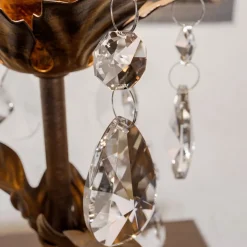 Bordlampe Teresa med krystaller, uden skærm