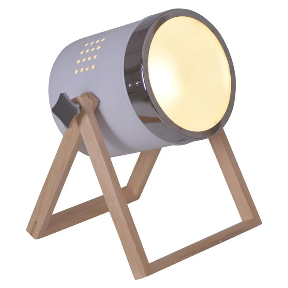 Bordlampe Tim hvid-sølv