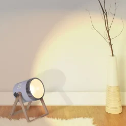 Bordlampe Tim hvid-sølv
