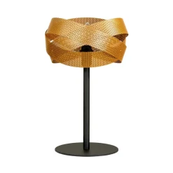 Bordlampe Tornado, sort/guld, metal, Ø 26 cm, E14