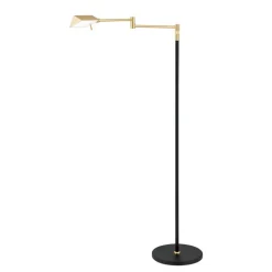 Boston LED-gulvlampe, berøringsdæmper sort/messing