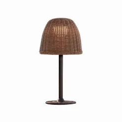 Bover LED-sokkellampe Atticus, højde 40 cm, grafitbrun/brun