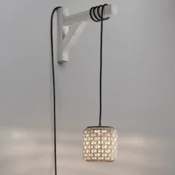 Bover Nans S/16/H LED-hængelampe, stik, beige