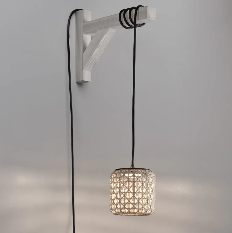 Bover Nans S/16/H LED-hængelampe, stik, beige