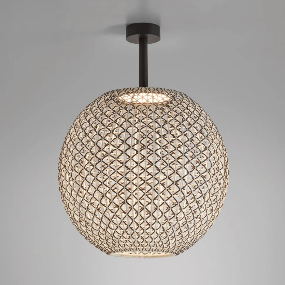 Bover Nans Sphere PF/80 LED udendørs loftslampe brun