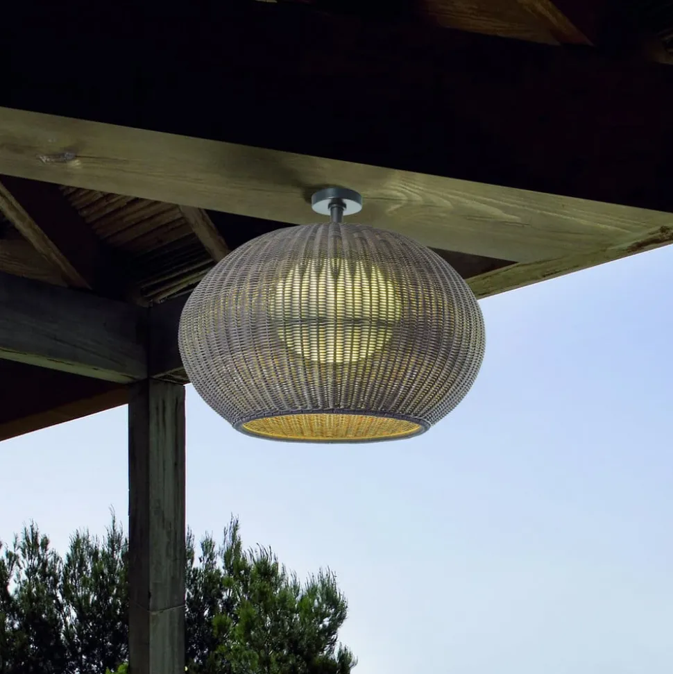 Bover udendørs loftlampe Garota, hvid/elfenbensfarvet