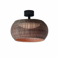Bover udendørs loftlampe Perris, brun/brun, Ø 47 cm