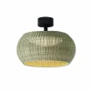 Bover udendørs loftlampe Perris, brun/beige, Ø 47 cm