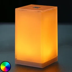 Bærbar bordlampe Cub, app-kontrollerbar, RGBW