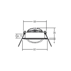 BRUMBERG BB03 indbygning RC driver kantet sort