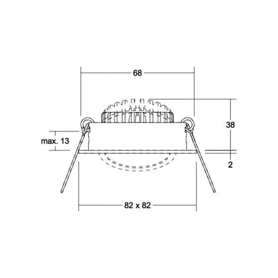 BRUMBERG BB05 LED indbygningsspot on/off tilslutningsboks sort
