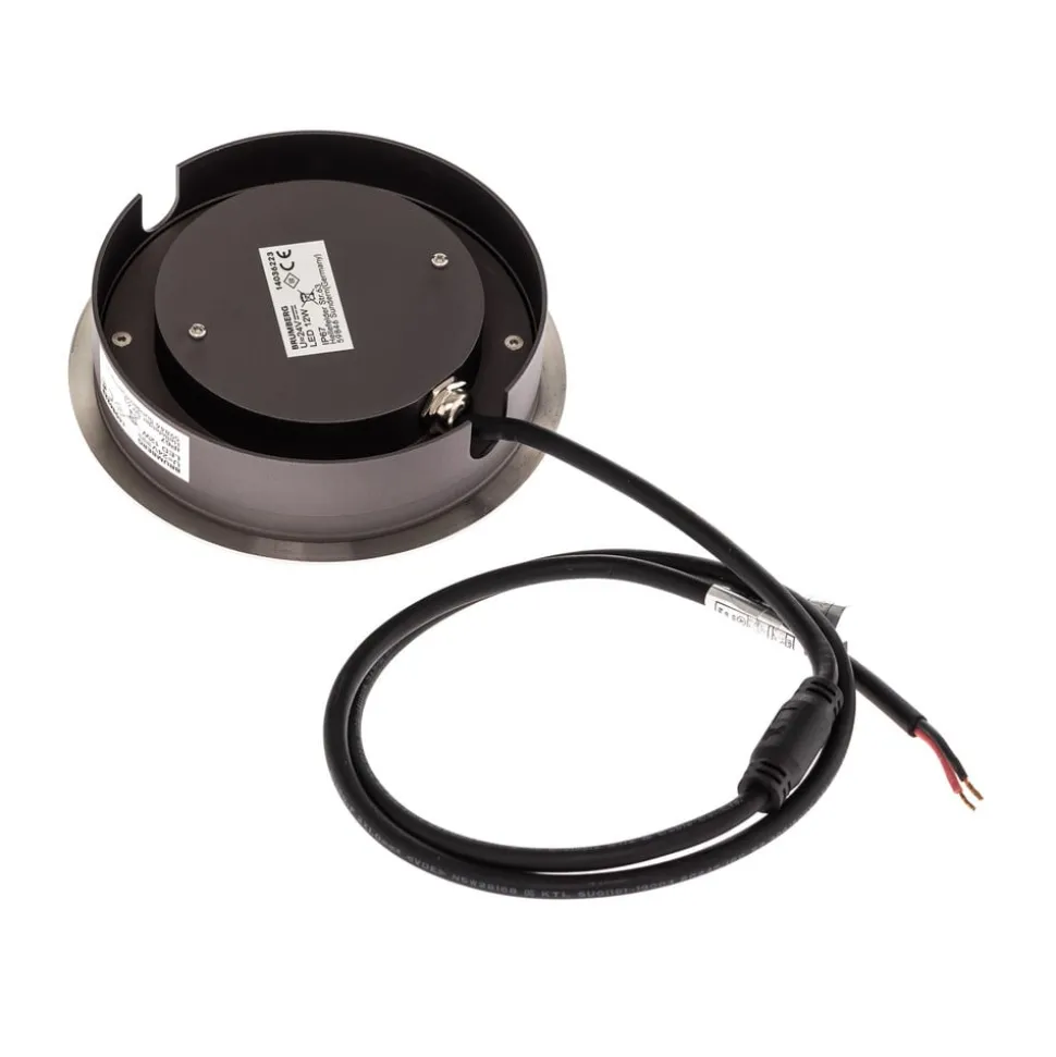 BRUMBERG Hybride Flat LED-gulvlampe til indbygning, 15 cm