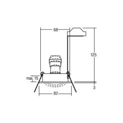 BRUMBERG indbygningsspot Tirrel-R GU10 fatning, mat hvid