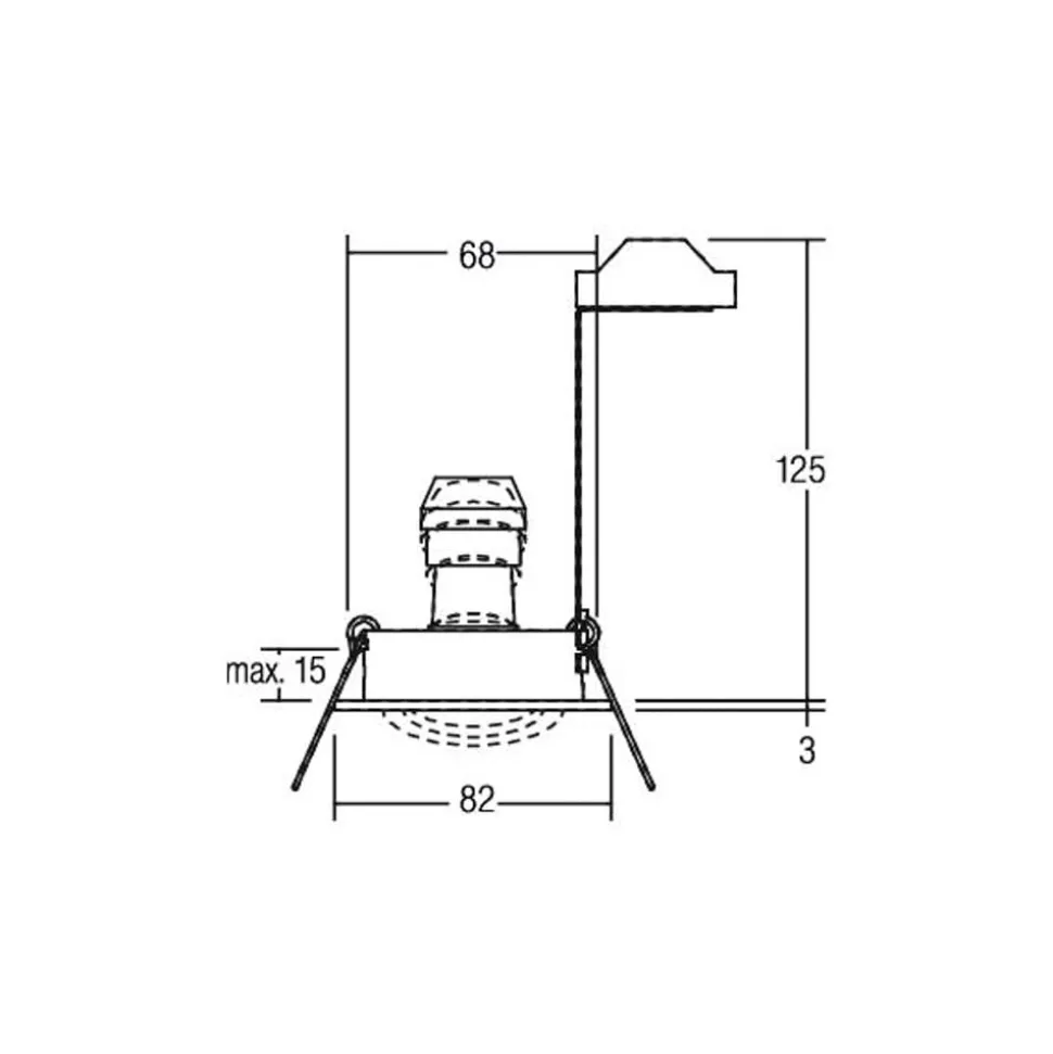 BRUMBERG indbygningsspot Tirrel-R, GU10 fatning, krom