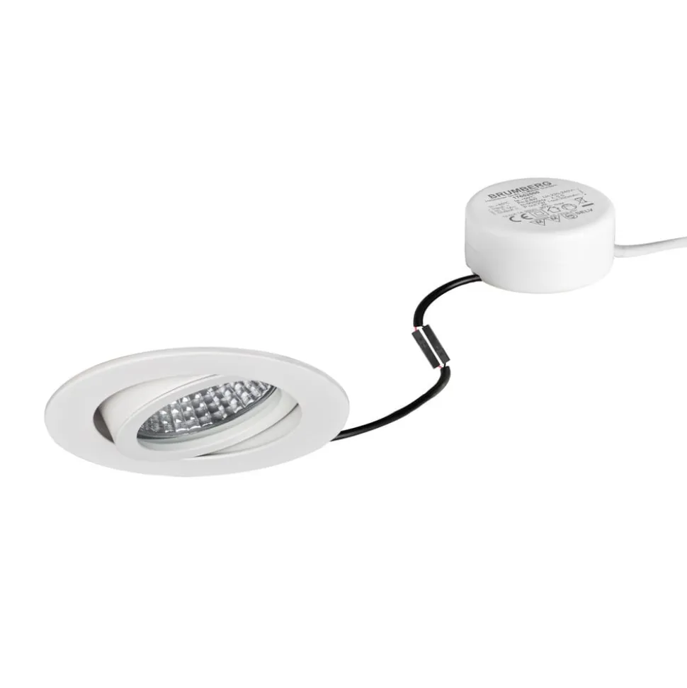 BRUMBERG LED indbygningsspot Tirrel-R RC, rund driver, mat hvid