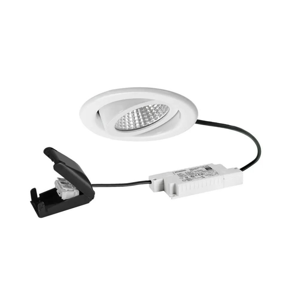 BRUMBERG LED-indbygningsspot BB09, RC, tilslutningsboks, hvid