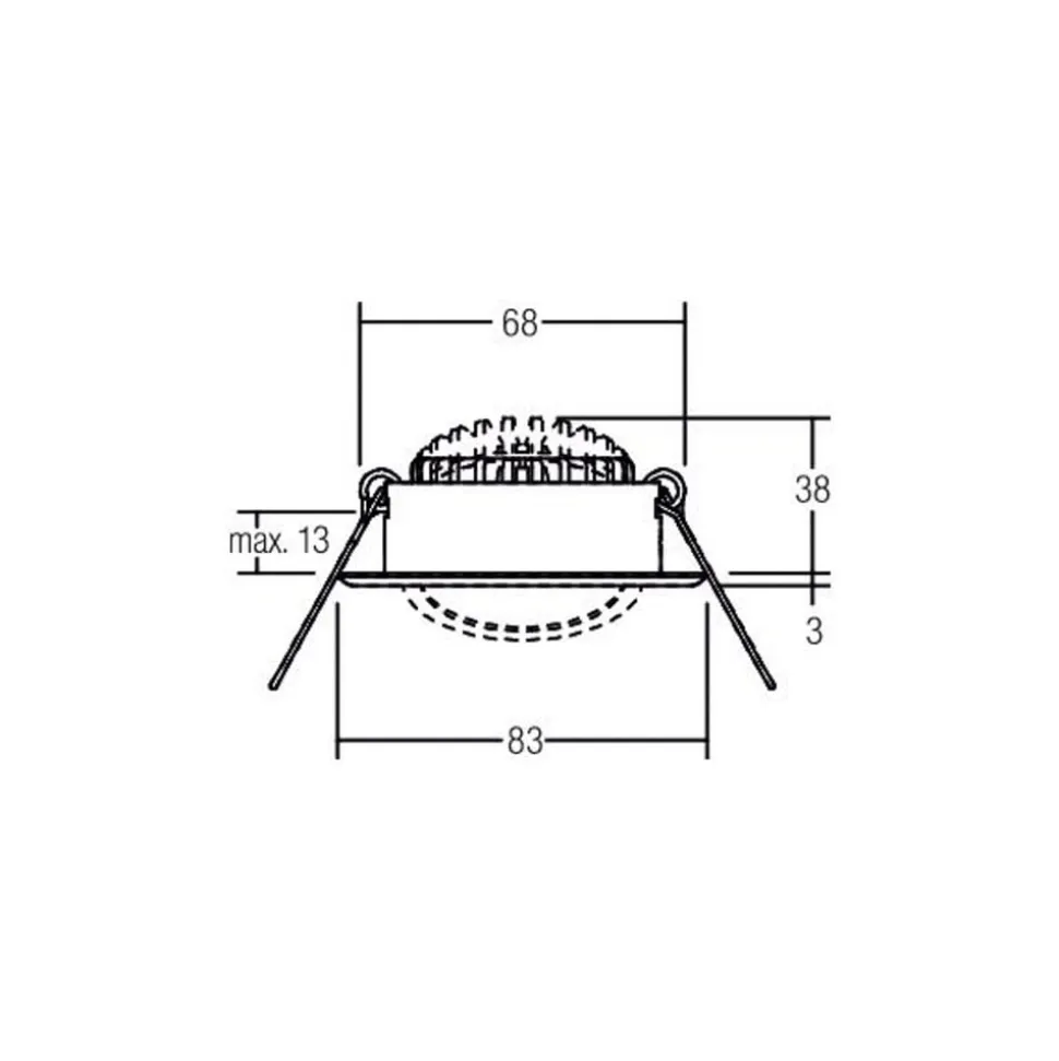 BRUMBERG LED-indbygningsspot BB09, RC, tilslutningsboks, hvid