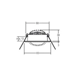 BRUMBERG LED-indbygningsspot BB09, RC-dæmpbar, hvid