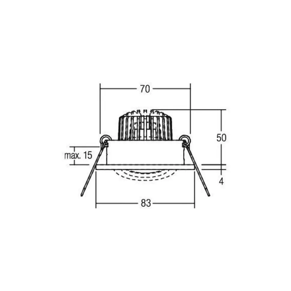BRUMBERG LED-indbygningsspot Berrie-R, 3000K, tænd/sluk, nikkel