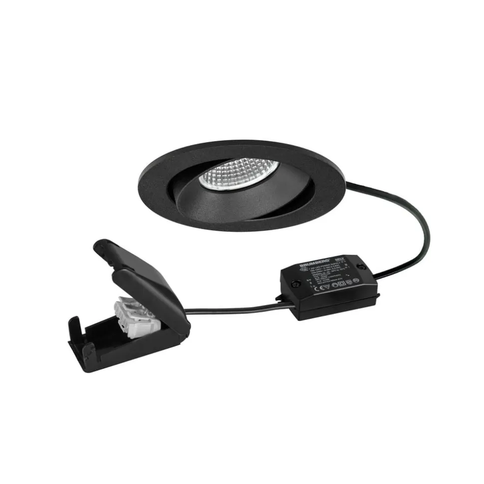 BRUMBERG LED-spot BB35 on/off-tilslutningsdåse struktureret sort