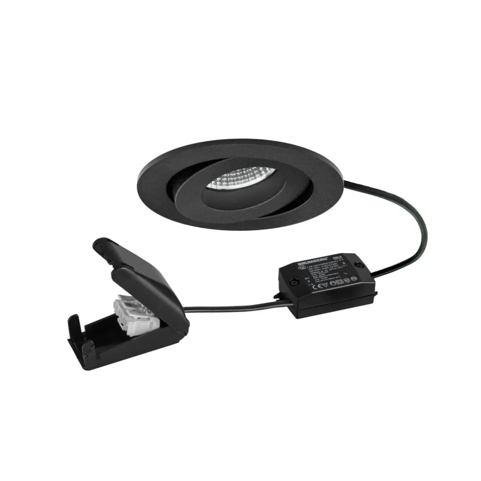 BRUMBERG LED-spot BB33 on/off-tilslutningsdåse struktureret sort