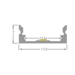 BRUMBERG overflademonteret aluminiumsprofilsæt til LED-strips