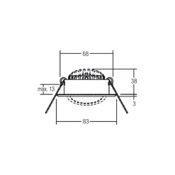 BRUMBERG Spot BB09 RC, driver rund, tilslutningsboks, stål