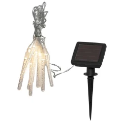 Bubbly LED-solcellelyskæde, 10 lyskilder, varmhvid